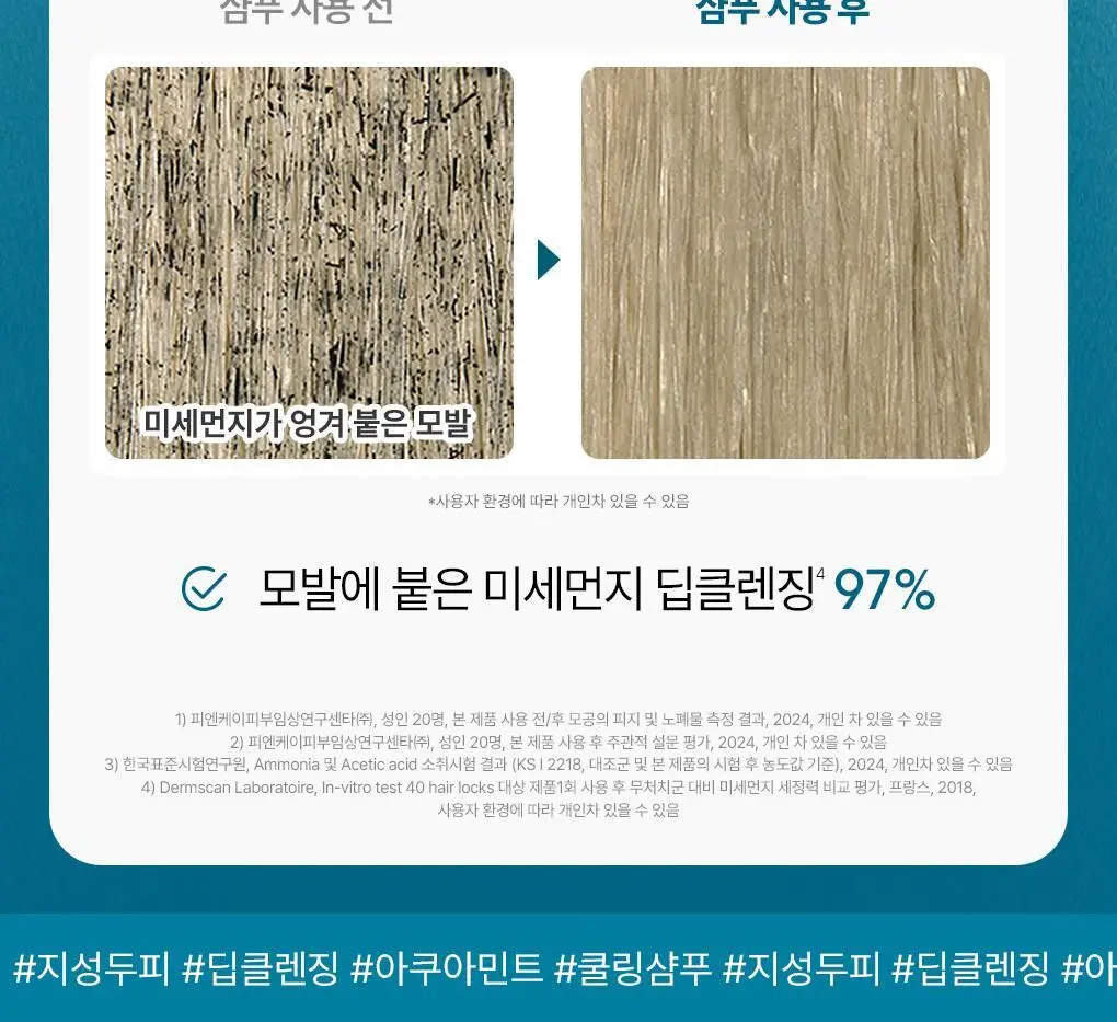 [지성두피 & 쿨링] 클로란 아쿠아민트 딥클렌징 쿨링 샴푸 400ml 상세페이지 8